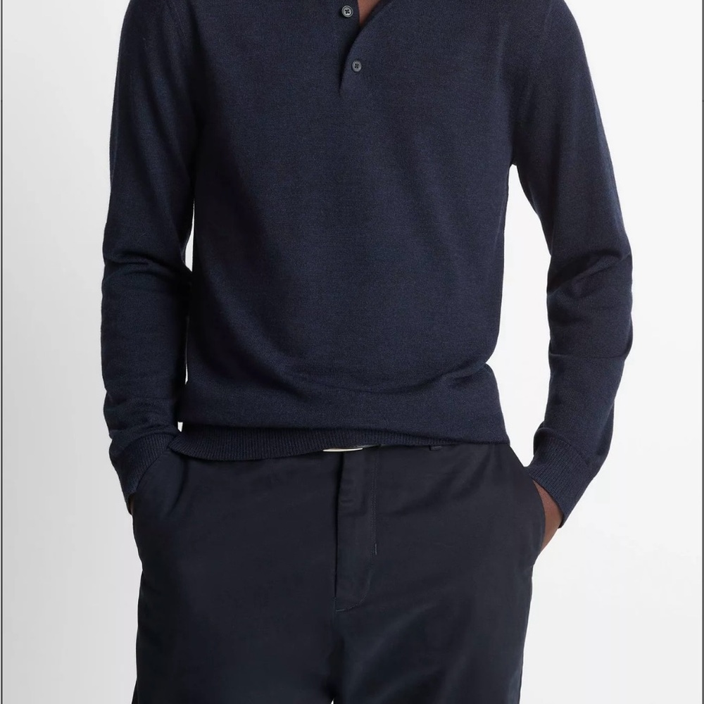 Vince Wool Polo Sweater